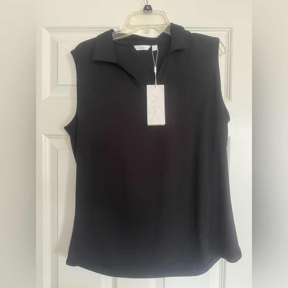 Lady Hagen Black Sleeveless Blouse